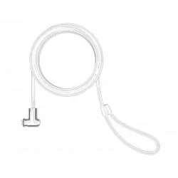 T-BAR SECURITY KEYED CABLE LOCK/WHITE