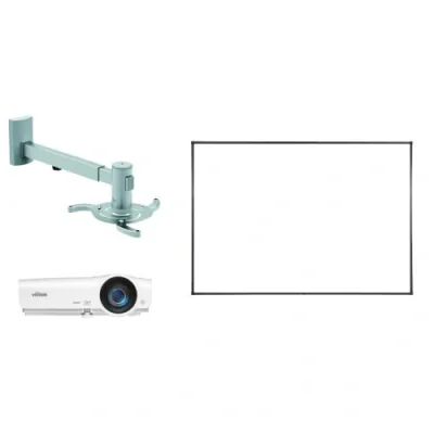 Tabla Interactiva iBoard IB-102Q4 + diagonala 102" (259cm) + pentray interactiv+ suport perete videoproiector 23171 + videoproiector Vivitek DW, lb. Ro "PREMIUM_ST_102"