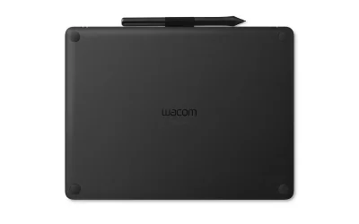 Tableta grafica Intuos M Black, fara Bluetooth, dimensiune 264x200x8.8mm, suprafata activa 216x135mm, rezolutie 2540 lpi, nivele de presiune 4096, fara multi touch, compatibilitate Windows 7, macOS X 10.11, Android 6, Chrome OS 87 sau variante mai no