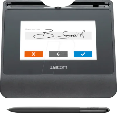 Tableta grafica Wacom 5" Signature Pad, rezolutie maxima 800 x 480, rata raspuns 200 pps, negru + Sign PRO PDF