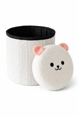 Taburet figurina urs Polar cu capac detasabil, 30x37.5 cm
