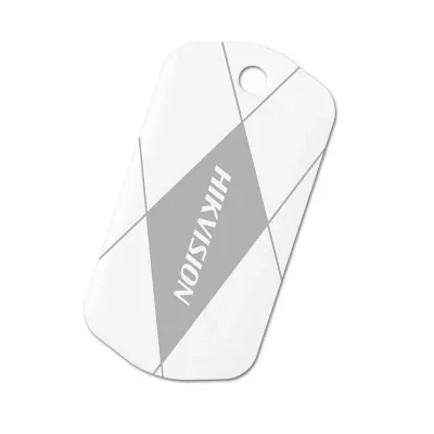 Tag de proximitate Hikvision DS-PTS-MF;Frecventa de operare: Mifare 13.56MHz; Dimensiuni: 50 mm x 26 mm x 4.2 mm, Greutate: 7g; pachet 25bucati