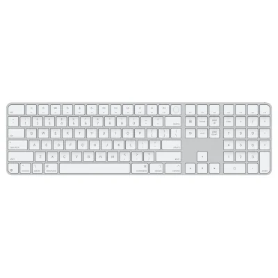 Tastatură Apple Magic Keyboard cu Touch ID și tastatură numerică, US INT, White Keys