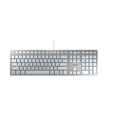 Tastatură CHERRY JK-1600EU-1, USB, Full-size, Silver, White