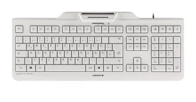 CHERRY KC 1000 SC, Full-size (100%), Wired, USB, AZERTY, White