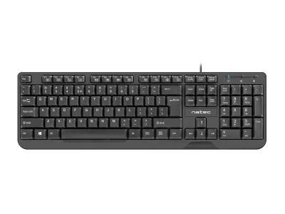 Tastatura cu fir Natec Trout Slim, lungime cablu 180 cm, numar taste 104, negru