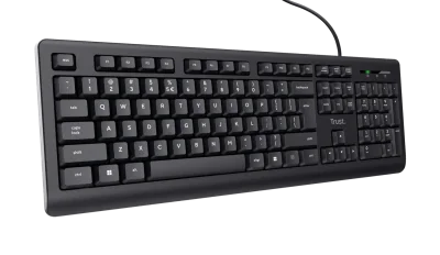 Tastatura cu fir Trust, negru