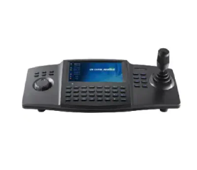 Tastatura de control Hikvision DS-1100KI(C) pentru camere speed dome, display  7" LCD, 4D joystick, suporata 32 utilizatori si 4000 echipamente, interfata retea 1 × 100M/1000M self-adaptive, 1 × RS-232, 1 × RS-485, 1 × USB 2.0 interface, dimensiuni 4