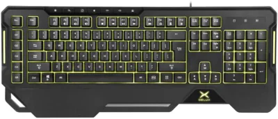 TASTATURA DELUX, gaming, cu fir, 104 taste, multimedia 7 taste, RGB backlight, palm rest, software, USB, negru, "K9600-BK"