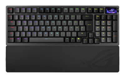 Tastatură Gaming ASUS ROG Azoth 96 HE, USB și wireless 2.4 GHz și Bluetooth, switch ROG HFX Magnetic, Bluetooth 5.0, RGB