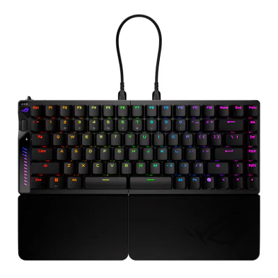Tastatură Gaming ASUS ROG Falcata, USB și wireless 2.4 GHz și Bluetooth, Bluetooth 5.0, RGB