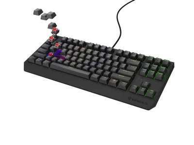 GENESIS Thor 230 TKL, Wired & Wireless, USB + RF Wireless + Bluetooth, Mechanical, QWERTY, RGB LED, Black