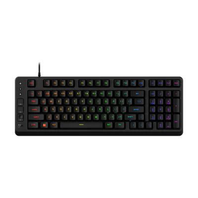 Tastatură Gaming HP HyperX Eve 1800, switch-uri mecanice HyperX Red, iluminare RGB, cablu USB-C de 1,5 m, N-key rollover, Black