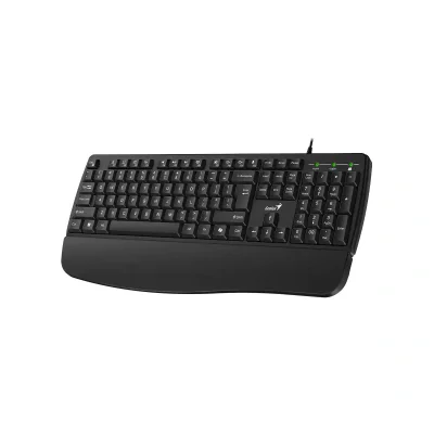TASTATURA GENIUS USB, multimedia, 104 taste + 12 taste multimedia, design ergonomic, Palm rest, USB, negru, "KB-123" "31300021400"