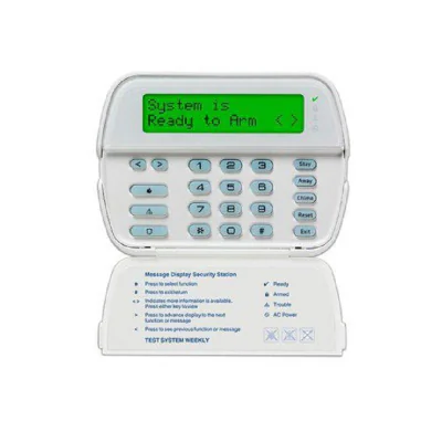 Tastatura LCD cu caractere alfanumerice, DSC RFK 5500 modul receptor radio inclus, 5 taste programabile, 1 zona tastatura/1 iesire PGM, Compatibila cu centralele PC585 / 1616 / 1832 / 1864