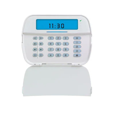 Tastatura LCD cu iconuri, cablata, DSC NEO-ICONRF, 128 de zone (radio si/sau cablate), Modul de emisie-receptie (transceiver) incorporat Ecran albastru, Terminal programabil (intrare de zona sau PGM), 5 butoane cu functionalitate programabila, Taste 
