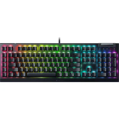Tastatura mecanica gaming BlackWidow V4 X (Yellow Switch), layout US, taste ABS, layout US, cu 6 butoane customizabile, negru