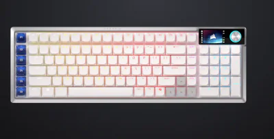 Tastatura Mecanica Gaming Corsair VANGUARD AIR 99 WH, RGB, Wireless, Alb