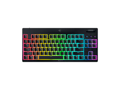 Tastatura mecanica wireless Razer Blackwidow V4 Low profile HyperSpeed TKL, switch Razer™ Low-profile Mechanical Switches (Yellow Linear Switch), 110 taste, iluminare Razer™ Chroma RGB, negru