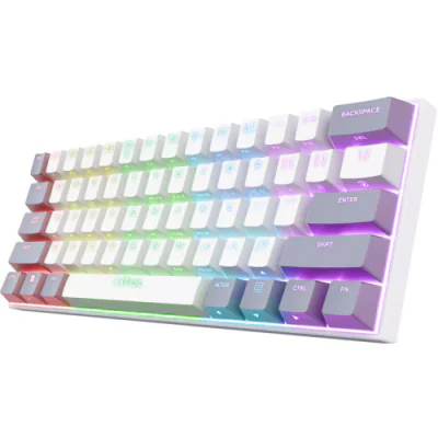 Tastatura Mecanica Gaming Trust GXT 873 Acira, RGB, Wireless, Alb