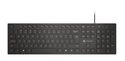Tastatura Natec Herring Slim, membrana, lungime cablu 150cm, 105 taste, layout ANSI-ISO, negru