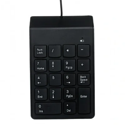 GEMBIRD KPD-U-03 USB numeric keypad black slim 18 keys