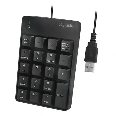 TASTATURA numerica Logilink, USB, 19 taste, negru, "ID0184"