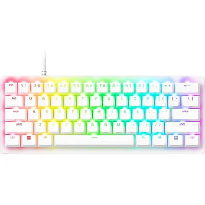 Tastatura Razer Huntsman V3 Pro Mini, swtich Razer™ Analog Optical Switch Gen-2, iluminare Razer Chroma RGB, US layout, alb