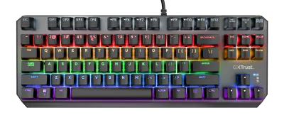 Tastatura Trust GXT834 Callaz Tenkeyless cu fir mecanica, negru