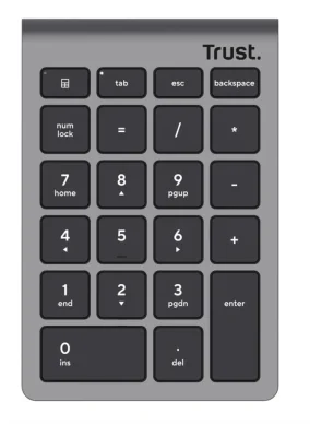 Tastatura Trust numerica wireless Xalax , numar taste 22,  gri