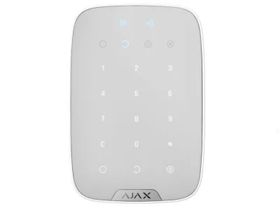 Tastatura wireless albă cu cititor de proximitate KEYPAD PLUS (WHT)