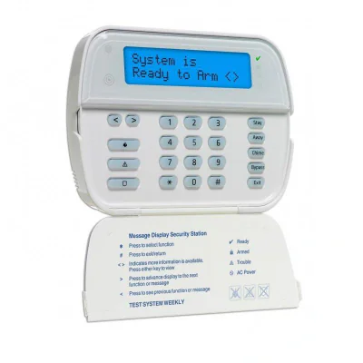 Tastatura wireless DSC WT5500 LCD pentru centrala ALEXOR, Se poate monta pe perete sau pe birou