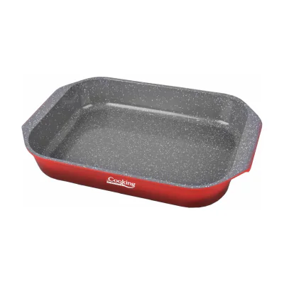 TAVA ALUMINIU CU ACOPERIRE CERAMICA 39.5x26 CM, RED LINE, COOKING BY HEINNER