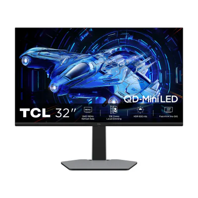 TCL G64 32G64, 81.3 cm (32"), 2560 x 1440 pixels, 2K, QLED, 1 ms, Grey
