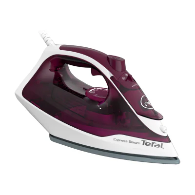 Tefal Express Steam FV2835E0, Dry & Steam iron, Cerilium soleplate, 1.9 m, 160 g/min, Purple, White, 35 g/min