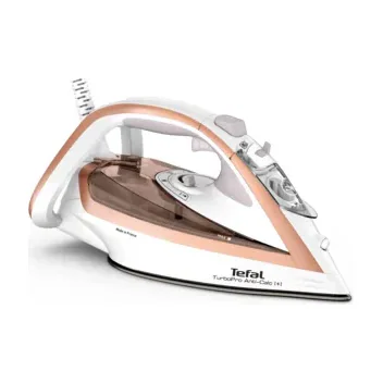 Tefal TurboPro FV5697E1, Dry & Steam iron, 2 m, 50 g/min, Beige, White, 270 g/min, 0.3 L