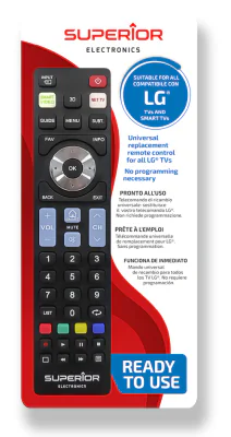 TELECOMANDA UNIVERSALA Superior, compatibila televizoare LG, bateriile (2 x AAA) nu sunt incluse, negru "SUPTRB007"