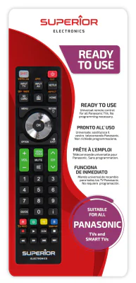 TELECOMANDA UNIVERSALA Superior, compatibila televizoare PANASONIC, bateriile (2 x AAA) nu sunt incluse, negru "SUPTRB011"