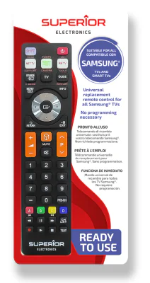 TELECOMANDA UNIVERSALA Superior, compatibila televizoare SAMSUNG, bateriile (2 x AAA) nu sunt incluse, negru "SUPTRB008"