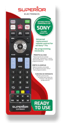 TELECOMANDA UNIVERSALA Superior, compatibila televizoare SONY, bateriile (2 x AAA) nu sunt incluse, negru "SUPTRB009"