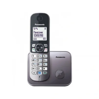 Telefon DECT metalic, KX-TG6811FXM, Panasonic, "KX-TG6811FXM"
