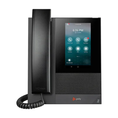 HP Poly CCX 400 Business Media Phone with Open SIP and PoE-enabled, IP Phone, Black, Wired handset, Android 12, 24 lines, LCD