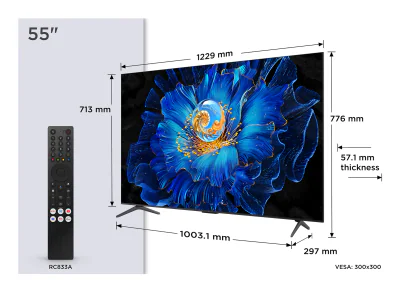 Televizor Smart TCL 55C69KS, 55 inch, 4K Ultra HD 3840 x 2160, QD-Mini LED