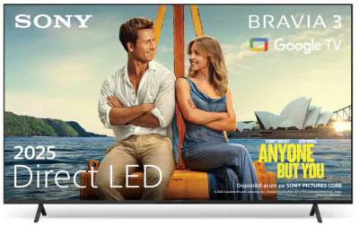 Televizor Sony BRAVIA 3 LED 50S35, 126 cm, Smart Google TV, 4K Ultra HD, Clasa E