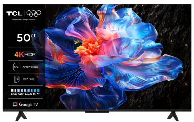 Televizor TCL LED 50P6K, 126 cm, Smart Google TV, 4K, Clasa E