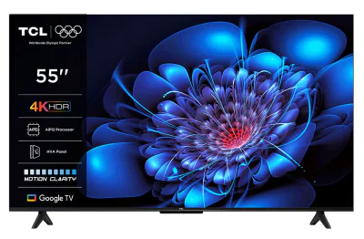 Televizor TCL LED 55P69K, 139 cm, Smart Google TV, 4K, Clasa E