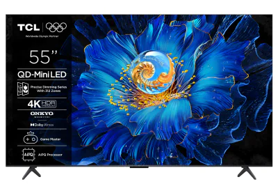 Televizor TCL Mini LED 55C6KS, 139 cm, Smart Google TV, 4K Ultra HD, Clasa F, Onkyo