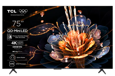 Televizor TCL Mini LED 75C61KS, 189 cm, Smart Google TV, 4K Ultra HD, Onkyo