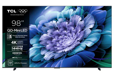 Televizor TCL QD-MiniLED 98C61K, 248 cm, Smart Google TV, 4K Ultra HD, 144Hz, Onkyo