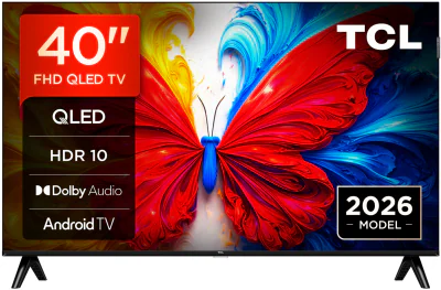 Televizor TCL QLED 40S5L, 100 cm, Smart Android TV, Full HD, Clasa F (Model 2026)